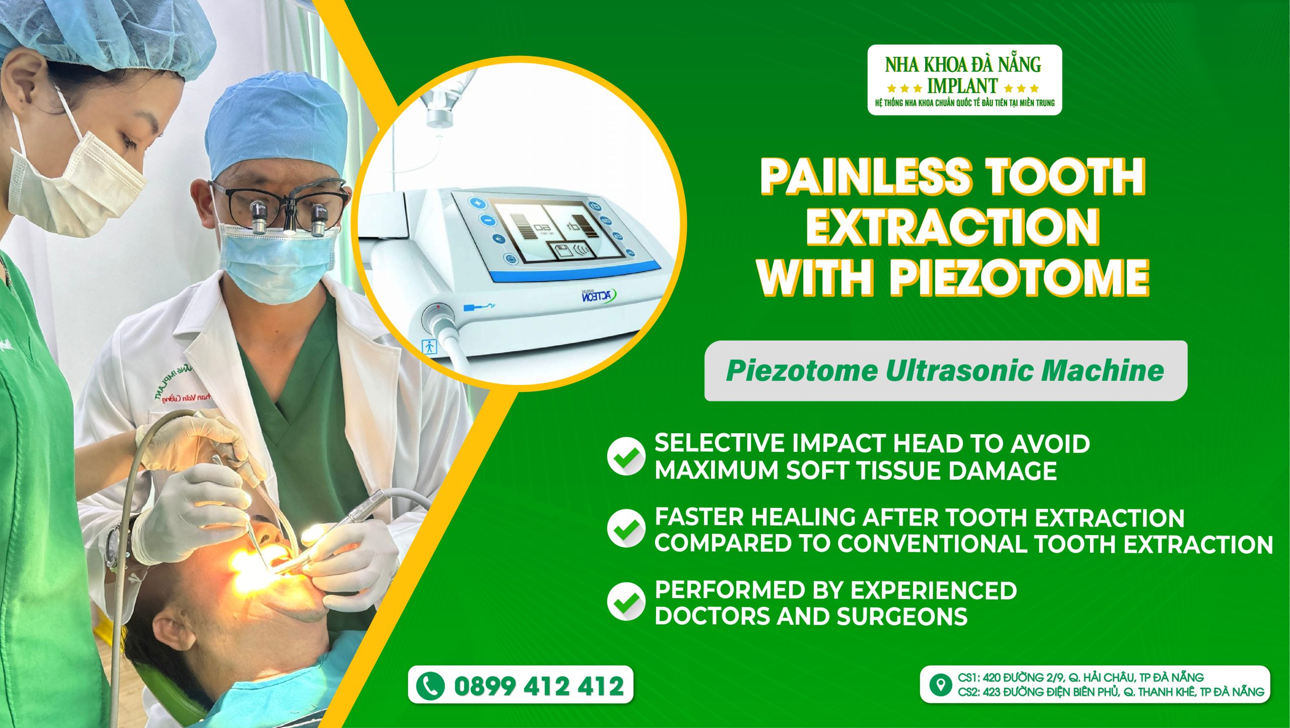 Painless Tooth Extraction with Piezotome