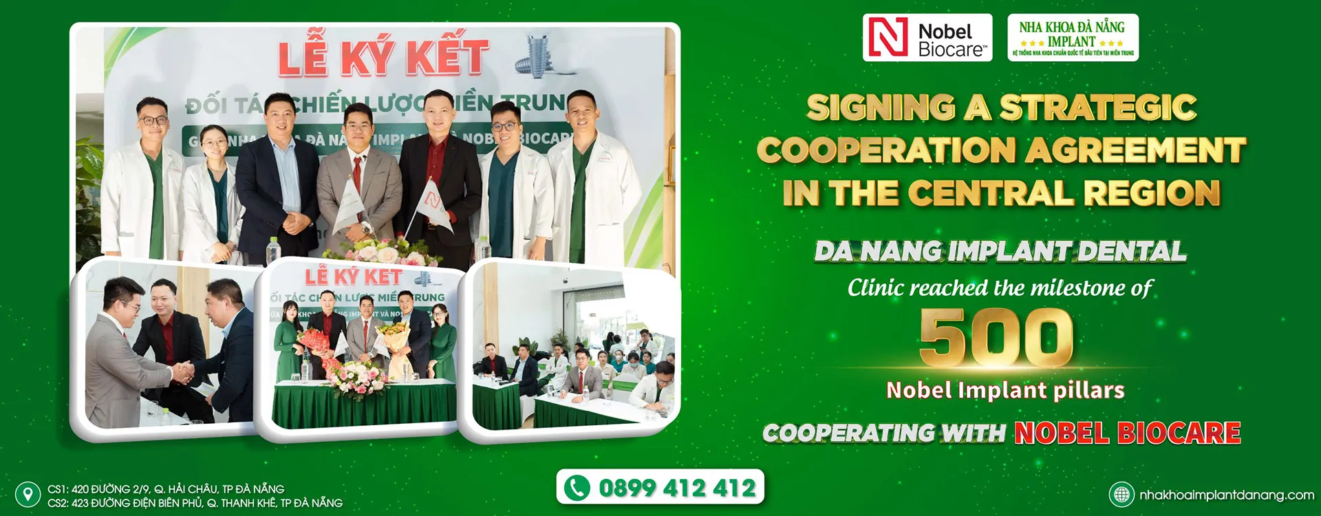 Da Nang Implant Dental has become a strategic partner of the Central Region of Nobel Biocare through the “Signing a strategic partnership in the Central region” event taking place on October 23.
