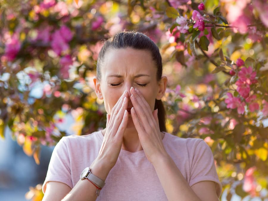 Ngứa mũi, hắt hơi, chảy nước mắt, nước mũi là các triệu chứng của viêm mũi xoang dị ứng