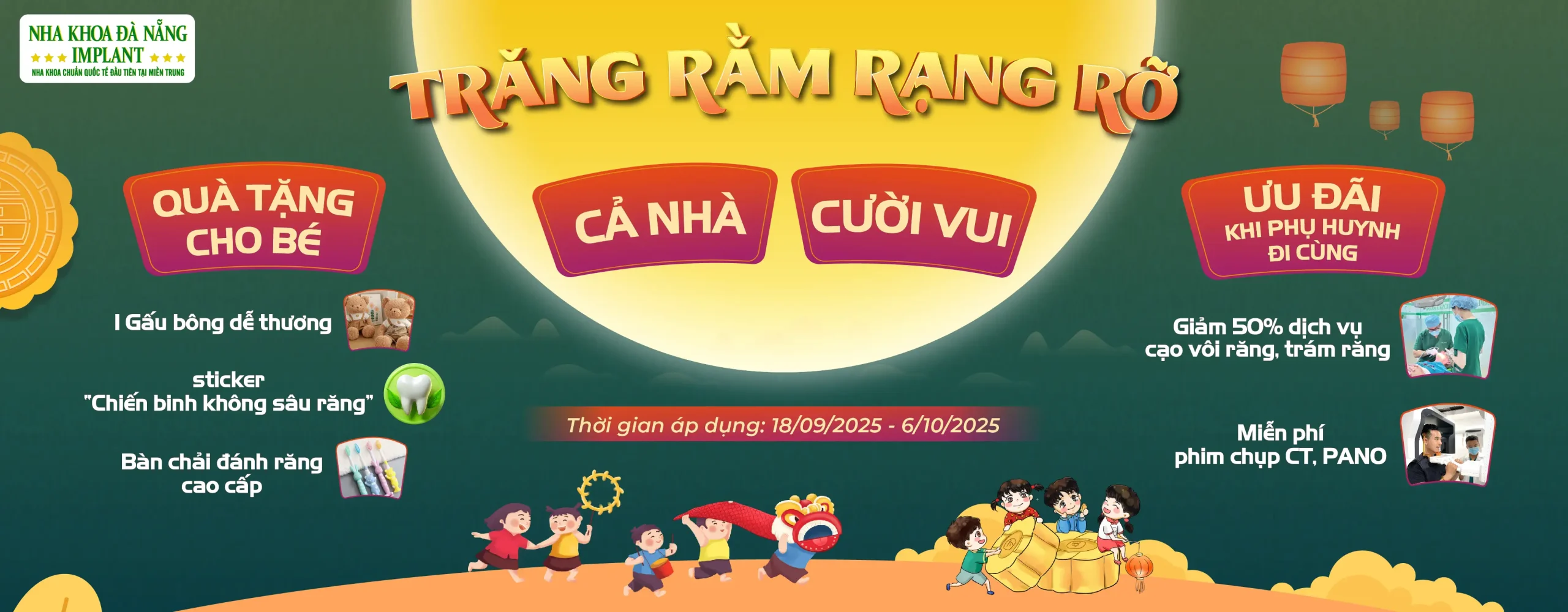 TRUNG THU RẠNG RỠ – CẢ NHÀ CƯỜI VUI TẠI NHA KHOA ĐÀ NẴNG IMPLANT!