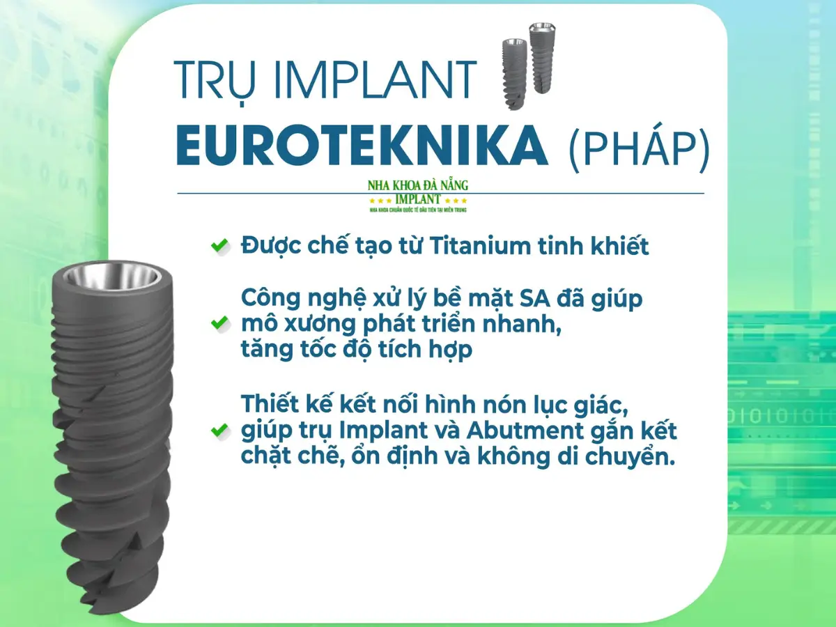 Cấy ghép Implant có đau không? Bác sĩ giải đáp 5 hiểu lầm phổ biến về Implant 21 Trụ EUROTEKNIKA (Pháp)