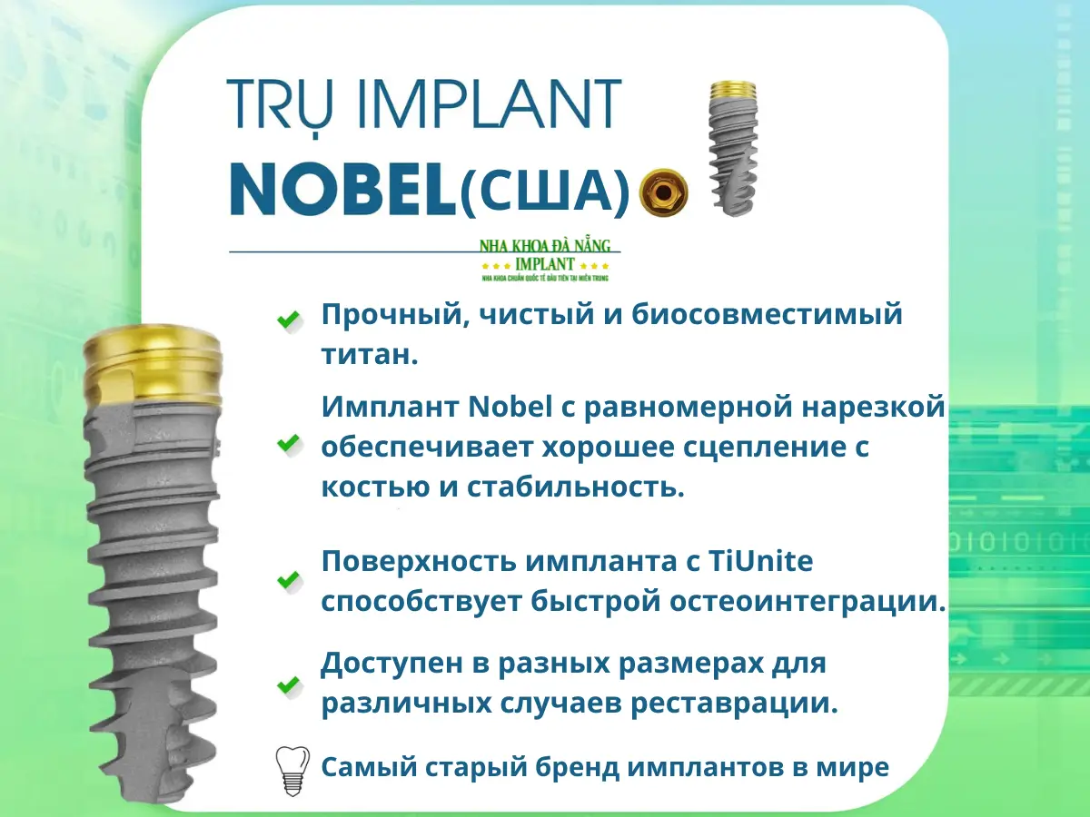 Болезненно ли устанавливать имплантаты? Врач развенчивает 5 распространённых заблуждений об имплантации 23 Имплант NOBEL (США)