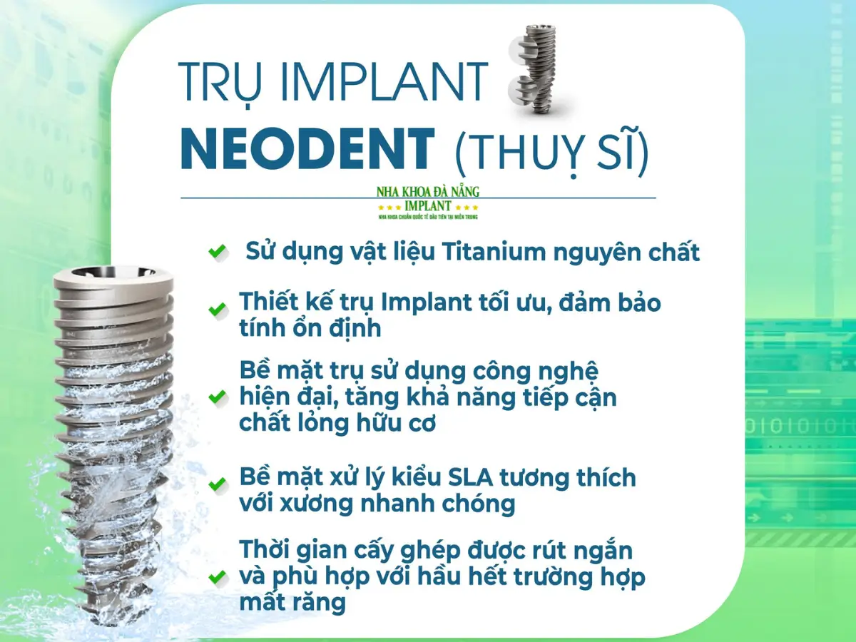 Cấy ghép Implant có đau không? Bác sĩ giải đáp 5 hiểu lầm phổ biến về Implant 22 Trụ NEODENT (Thuỵ sĩ)