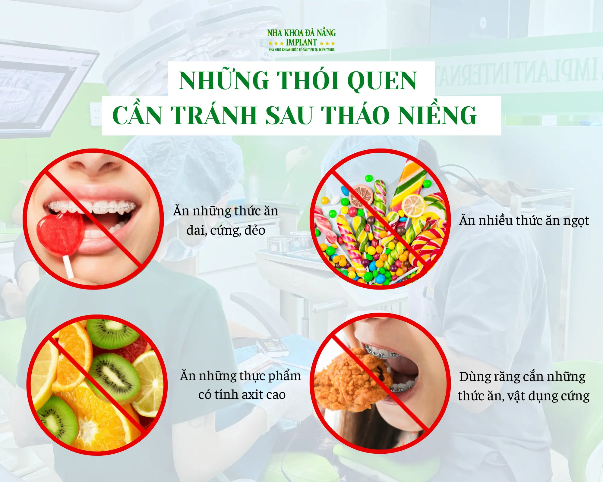 Những thói quen cần tránh sau tháo niềng
