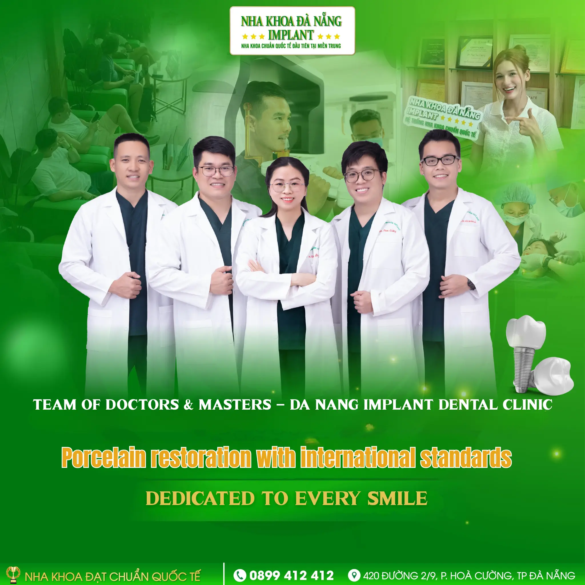 Don’t rush into getting porcelain crowns if you don’t know these 5 things 12 Team of Masters & Doctors at Da Nang Implant Dental Clinic