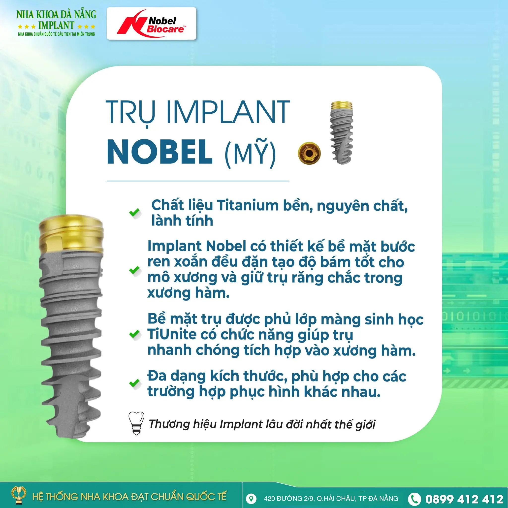 5 Đặc tính của dòng trụ Implant Nobel Biocare - Giải pháp phục hình răng được đông đảo khách hàng lựa chọn 12 5 Đặc tính của dòng trụ Implant Nobel Biocare - Giải pháp phục hình răng được đông đảo khách hàng lựa chọn