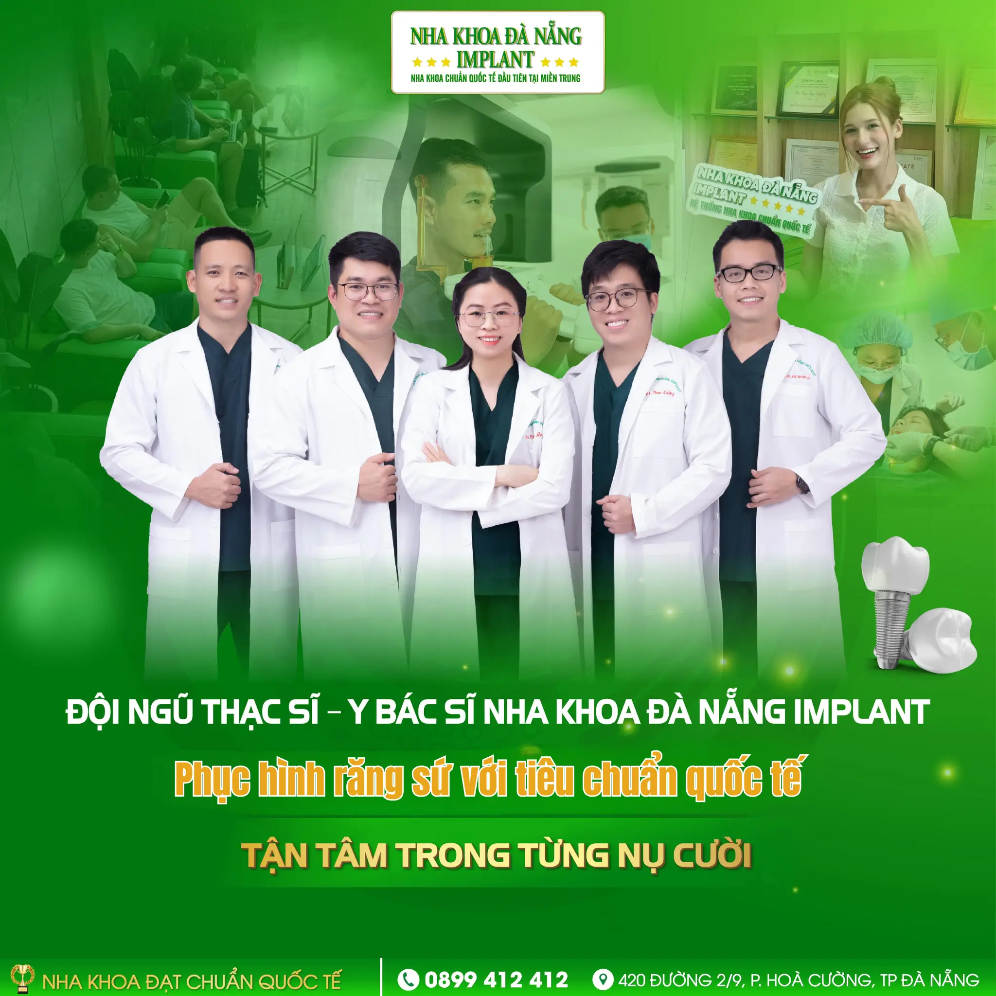 Đội ngũ y bác sĩ tại Nha Khoa Đà Nẵng Implant