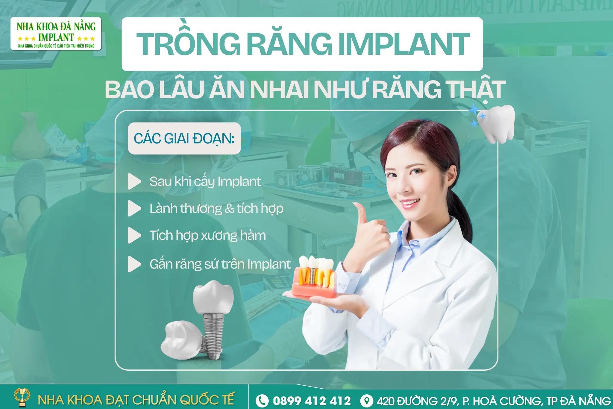 Các giai đoạn ăn nhai sau khi trồng răng Implant