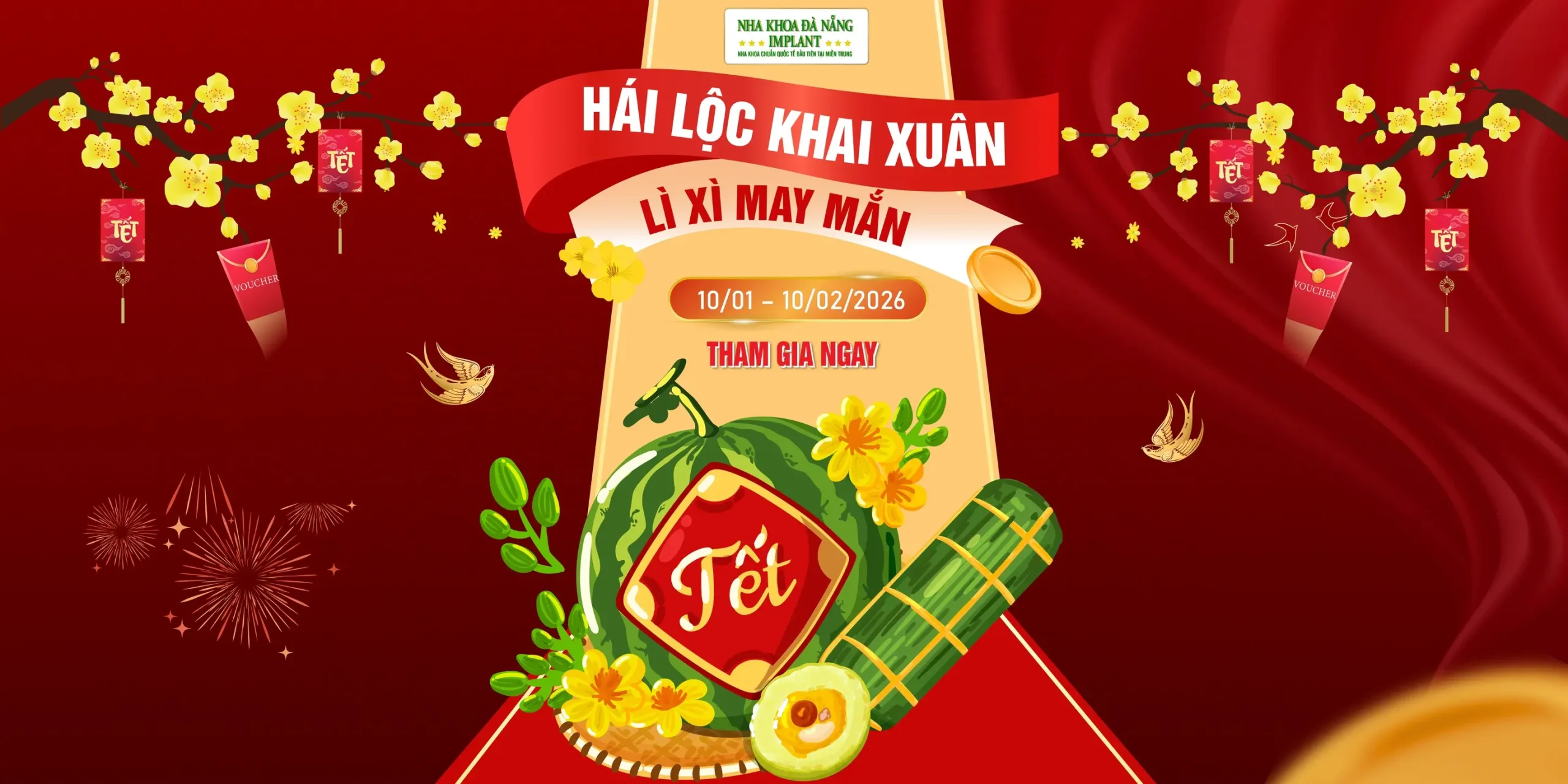  Hái lộc khai Xuân - Lì xì may mắn tại Nha Khoa Đà Nẵng Implant