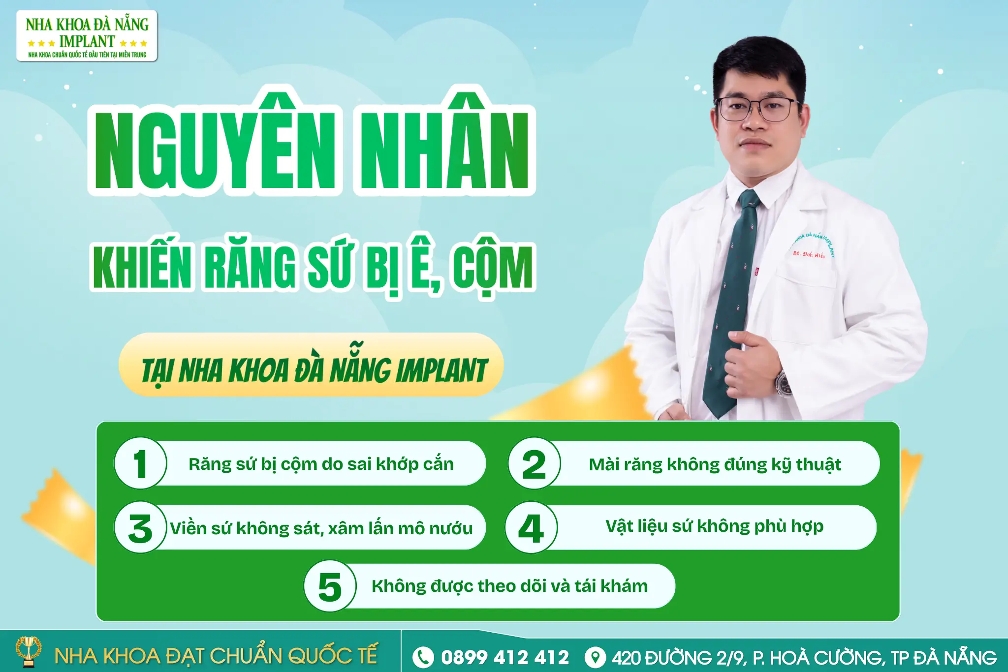 Những nguyên nhân phổ biến khiến răng sứ bị ê, cộm sau khi làm