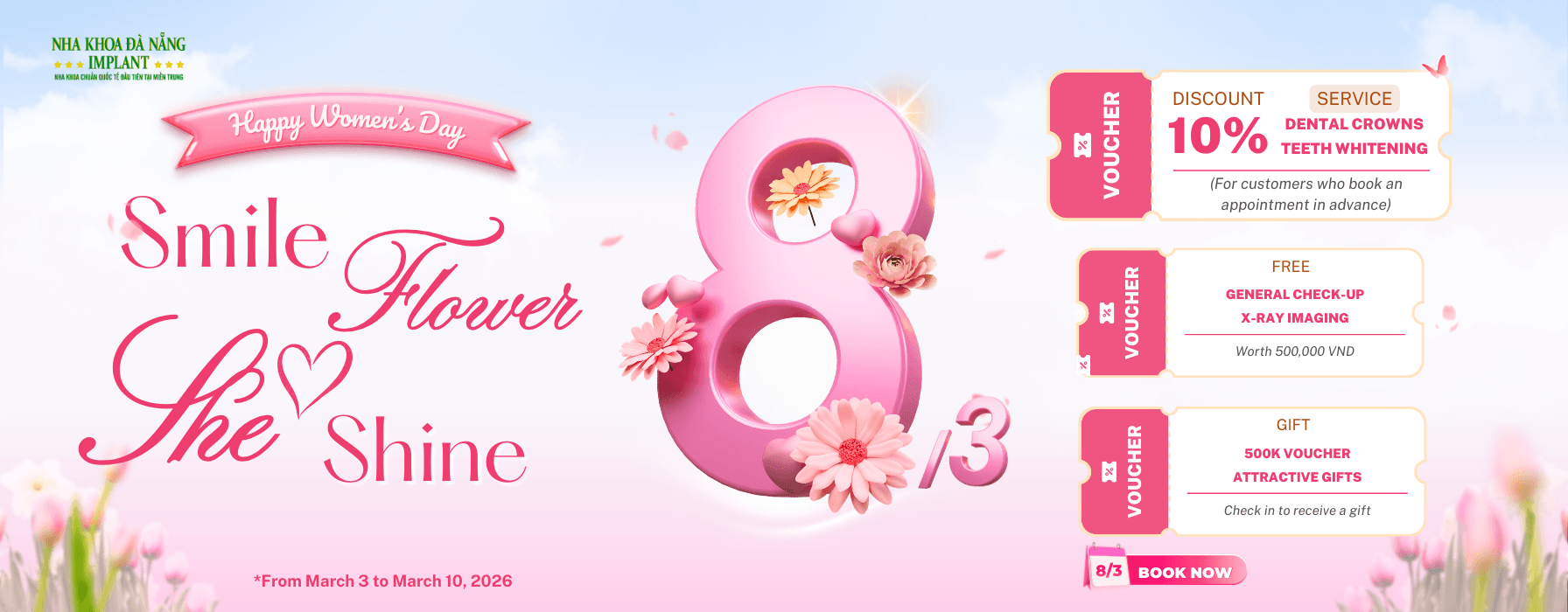 Special March 8th Offers for Women at Da Nang Implant Dental Clinic