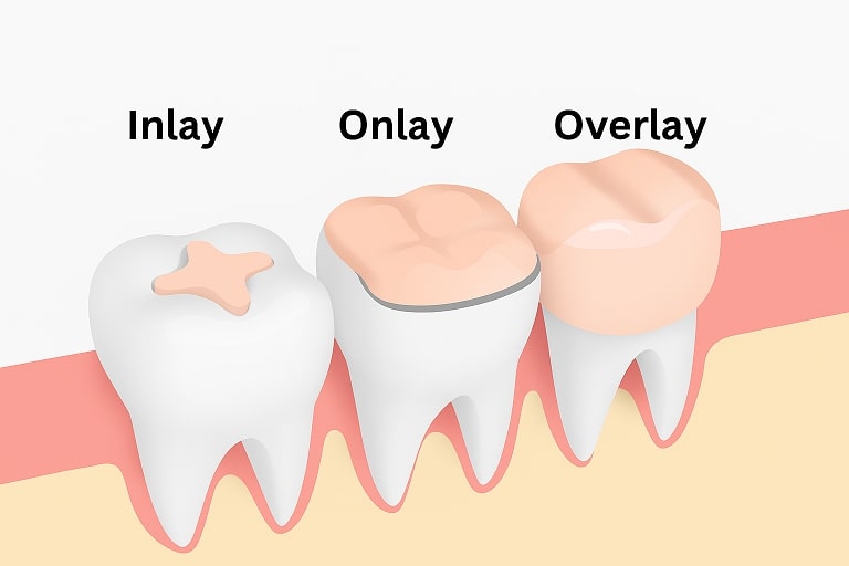 Inlay - Onlay - Overlay đều là những phương pháp phục hình răng