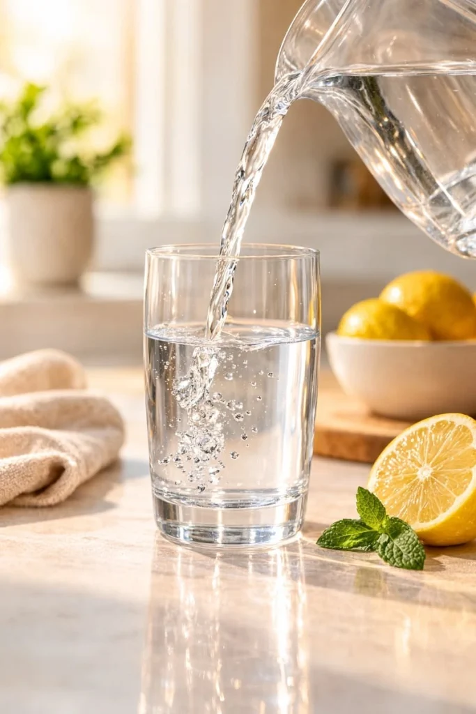 5 Cách Giữ Răng Trắng Sáng Cho Người Thích Uống Cà Phê, Trà 6 Uống nước lọc sau khi dùng cà phê hoặc trà
